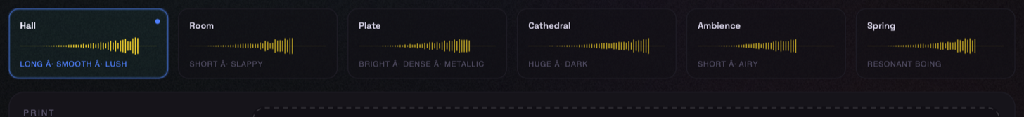 Preverb — 6 Reverb Characters